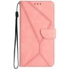 Peňaženkové puzdro Embossing Pattern Stitchy case ružové – Motorola Edge 40 Neo
