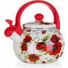 BANQUET Kanvica smaltovaná pískacia POPPY 2,2 l