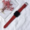 eses Kožený náhradný remienok pre Apple Watch 42 mm/44 mm/45 mm/46 mm/49 mm Farba: červená