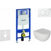 Geberit SET Duofix+závesné WC Oudee so sedátkom Slim SC,tlačítko Sigma 01 Alpská Biela SANI11CA3113