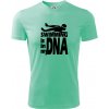Swimming is in my DNA - Pánske tričko Fantasy športové - XL ( Mätová )