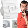 Airroxy Wall ventilátor 100 mm 15w s prestižní gravitací (100zg) gravitace slepá