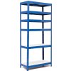 Policový regál Trestles RH 2200x1000x600, nosnosť 2100 kg, 6 políc bielych Farba: modrá