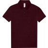 B&C | My Polo 210 /women, Dámske piqué polo, červená heather burgundy, XS