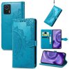 Peňaženkové kožené puzdro Mandala na Motorola Edge 30 Neo - Modrá