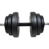 Lifefit Jednoručná činka 18 kg, vinyl-cement, 30 mm tyč/6× kotúč