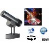 GOBO LED projektor 50W projekcia loga do 10M - rotačný a vodeodolný