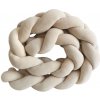 SenLove Zamatový mantinel pletený do vrkoča z 3 prameňov Zvoľte farbu: Béžová, Zvoľte rozmer: 360 cm