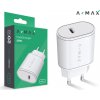 Múdra nabíjačka A-MAX Power Delivery 20W USB-C, biela