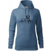EKG volejbalistky - Mikina dámská Cape s kapucí - 2XL ( Denim )