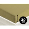 Froté napínacie prestieradlo na vysoký matrac FR-020 Olivové 200 x 220 - výška 30 cm