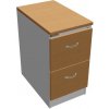 Office Pro dvojzásuvková OP 41,6x73,5x64 cm buk/sivá