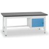 Pracovný stôl do dielne BL so závesnou skrinkou na náradie, MDF + PVC doska, 1800 x 750 x 800 mm