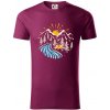 Stan pri rieke - Tričko z organickej bavlny - XL ( Fuchsiová )