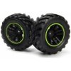 BlackZon Spryte MT/ST 4WD: Kolesá kompletné (zelené) 1:20