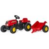 Šlapací traktor Rolly Kid s vlečkou - červený (1028012121)