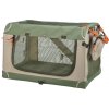 Transportná prepravka COMFY, S: 47.5 x 44.5 x 70 cm, olivová/béžová