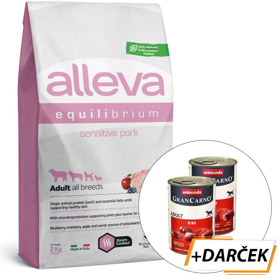 Alleva Equilibrium Sensitive Adult Medium / Maxi pork 12 kg