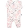 Dojčenský bavlnený overal s bočným zapínaním New Baby Lovely ružový 74 (6-9m)