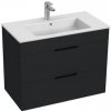 Kúpeľňová skrinka s umývadlom Jika Cube 80x43x62,2 cm antracit mat H4537621763521