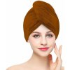 Kaptan Rýchloschnúci froté turban na vlasy, hnedý
