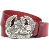 Kožený opasok HELL ON WHEELS, Slovenská výroba - Bordová