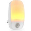 Nedis LNLW10WT- LED Nočné Svetlo do Zásuvky | Pohybový senzor | Denný / nočný senzor | 0.55 W | 11 lm | Teplá Biela