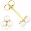MINET decentné zlaté náušnice s perlami Au 585/1000