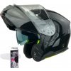 NAXA FO7/A GLOSS BLACK vyklápacia prilba + PINLOCK XXL 63-64