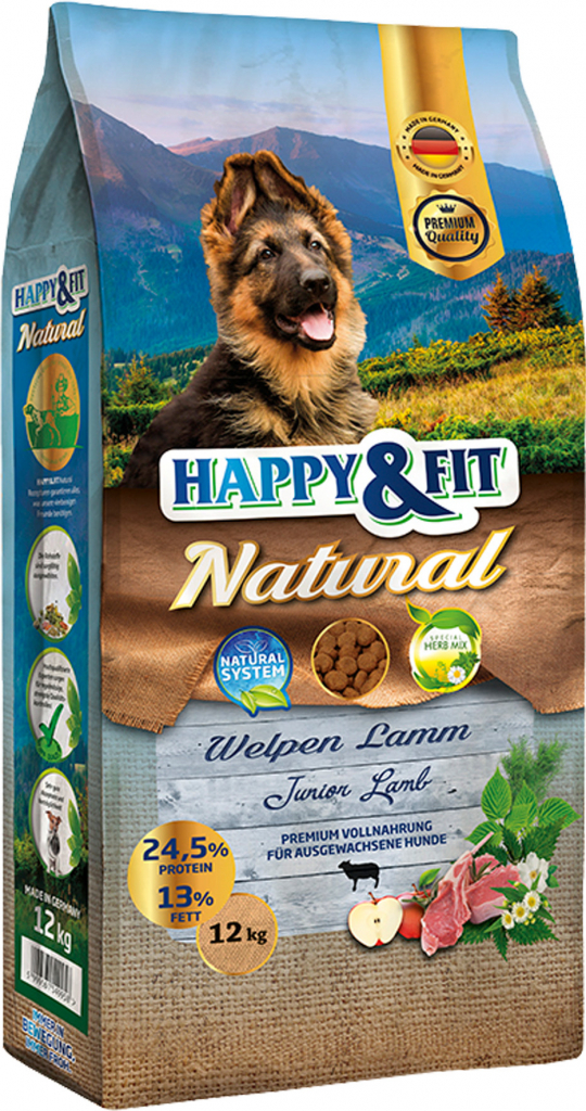 Happy & Fit Natural Junior Welpen Lamm 12 kg