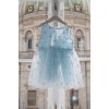 Dievčenské šaty Konges Sløjd mini áčkový strih modrá