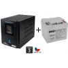 ABCtech Záložní zdroj MHPower MPU-500-12, UPS, 500W, čistý sinus, 12V SET s Gelovou baterií 40Ah