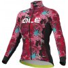 ALÉ Cycling Clothing ALÉ Graphics PRR Amazzonia W, Black/ Strawberry Veľkosť: M Dámsky zateplený cyklistický dres s dlhým rukávom