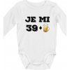 Je mi 40 pivo - Body dojčenské s dlhým rukávom - Dlhý r. 3-6 mes ( Biela )