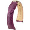 Fialový kožený remienok Hirsch London L 04266087-1 (Jašteričie koža) Hirsch Selection 22 mm