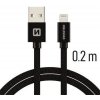 Swissten 71523101 USB - Lightning, 0,2m, černý