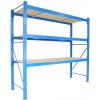 Profesionálny regál Biedrax základný 80 x 100 x 400 cm, 3 police - nosnosť 350 kg/polica, modrý
