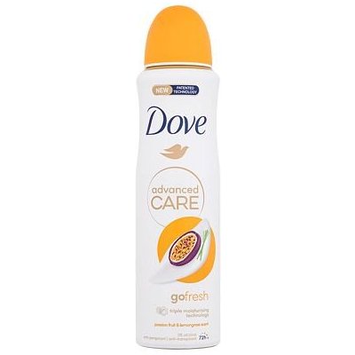 Dove Advanced Care Go Fresh Passion Fruit & Lemongrass 72h antiperspirant s vůní marakuji a citronové trávy 150 ml pro ženy