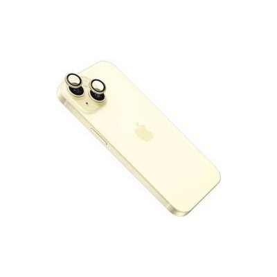 Ochranné sklo na objektív fotoaparátu FIXED Camera Glass pre Apple iPhone 15/15 Plus, žlté