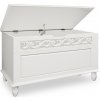 Casaria Drevená truhlica JERSEY, 80x40x48cm, biela 102565