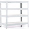 Policový regál Trestles RH 1000x900x300, nosnosť 1400 kg, 4 police bílé Farba: biela