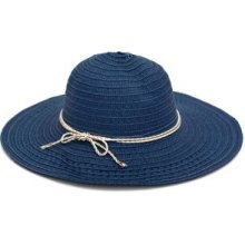 Art of Polo Dámsky modrý letné klobúk so zlatou mašľou cz16109.4