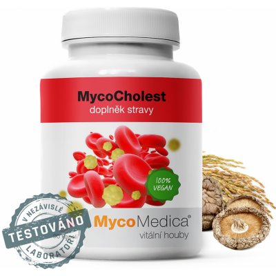 MycoMedica MycoCholest pomáha udržať správnu hladinu cholesterolu v tele a podporuje kardiovaskulárny systém MycoMedica 120 kapsúl