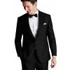 Charles Tyrwhitt Peak Lapel Tuxedo Jacket — Black - Slim fit | 54 | Štandardné