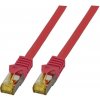 S/FTP (PiMF) Patchkábel LSOH 5m, cat.7, červený, Cu