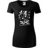 Šachový stôl - Dámske tričko z organickej bavlny Origin (GOTS) - XL ( Čierna )