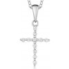 SOFIA DIAMONDS zlatý prívesok krížik 0,05 ct. CK47-00029-1255