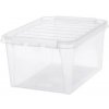 SmartStore Úložný box s bielymi klipmi Classic 32 l