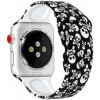 MojRemienok.sk Silikónový remienok so vzorom pre Apple Watch 38 mm/40 mm/41 mm/42 mm Farba: čierna - lebky