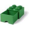 LEGO LEGO úložný box s šuplíkem 250x250x180mm - tmavě zelený